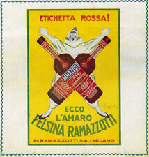 1928 * Pubblicità Originale "Amaro Felsina Ramazzotti - Etichetta Rossa - CAPPIE