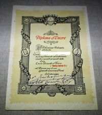 Omega LOUIS BRANDT - OMEGA WATCH CO. - 1923 RARE AWARD COMPETITION DOCUMENT - GA
