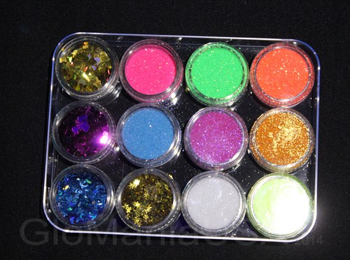 Set nail art glitter - art, deco