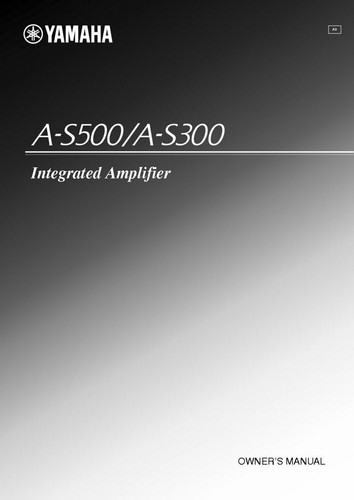Yamaha s300 s500 - a-s300, a-s500