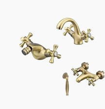 ​​Rubinetto bagno doppio comando bronzo opaco per lavabo bidet vasca​