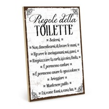 TypeStoff Targa in legno con