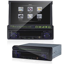 AUTORADIO DVD STEREO 1 DIN DISPLAY SCOMPARSA 7.5 RADIO MP3 AUX USB SD AV