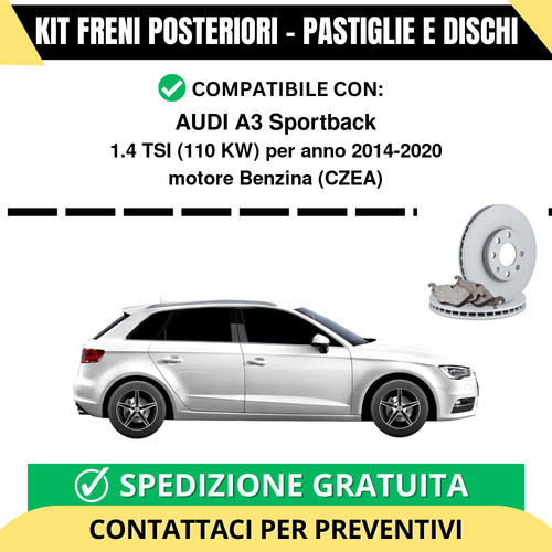 Kit freni posteriori per audi - freni,