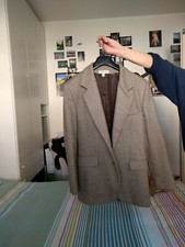 Giacca donna lana grigio vintage spinato beige marrone Come nuovo abbinate