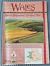 1996 BED & BREAKFAST TOURING MAP del WALES GALLES INGHILTERRA
