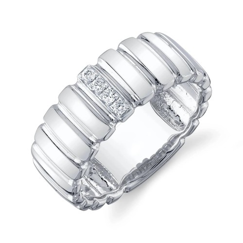 14k oro bianco - bianco, anello
