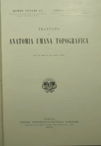 Trattato anatomia umana - trattato,