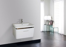 MOBILE BAGNO ARREDO BAGNO COMPLETO PENSILE 70 CM BIANCO LUCIDO RUBINETTO ITALIA