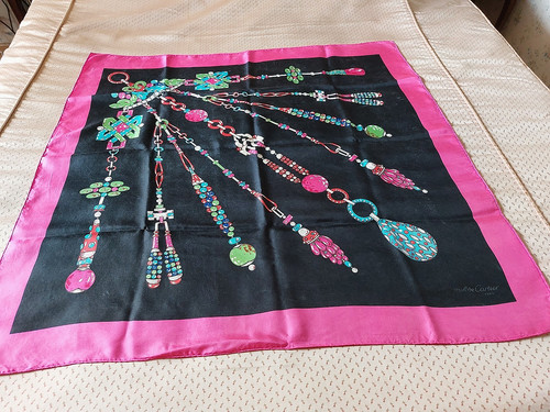 Foulard soie vintage - soie,