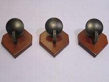 lotto 3 ATTACCAPANNI APPENDIABITI in legno ciliegio e metallo nero cromato ROMBO