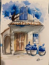 Casa fantastica - dipinto su