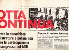 I10 LOTTA CONTINUA N. 3 ANNO II DEL 4 GENN 1973 - NAPOLI SCARCERATO ABBATANGELO