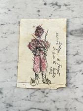 GIOVANE BALILLA FASCIO FASCISMO  VECCHIO DISEGNO 1942 OLD DOCUMENT