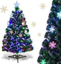 Albero Di Natale Artificiale 90 Con Luci in Fibre Ottiche E Addobbi: 1 Stella E 