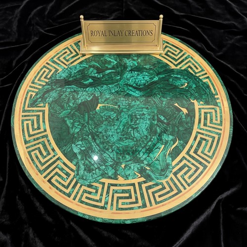 Luxury malachite medusa face - medusa,