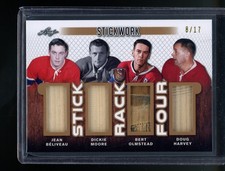 2017-18 Leaf Stickwork -Béliveau / Moore / Olmstead / Harvey #/17