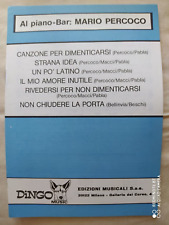 AL PIANO BAR: MARIO PERCOCO - FASCICOLO 6 SPARTITI (1985) - ED. DINGO MUSIC