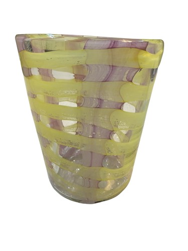 Vaso zanfirico giallo rosa - giallo, e