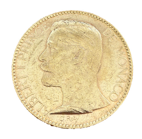 Monaco 1901a oro 100 franchi - monaco,