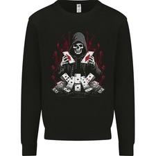 Felpa Uomo Poker Grim Reaper