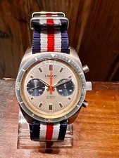 Orologio Uomo Vintage LANCO Cronografo Incabloc Mannual Valjoux 7733 Carica Manuale