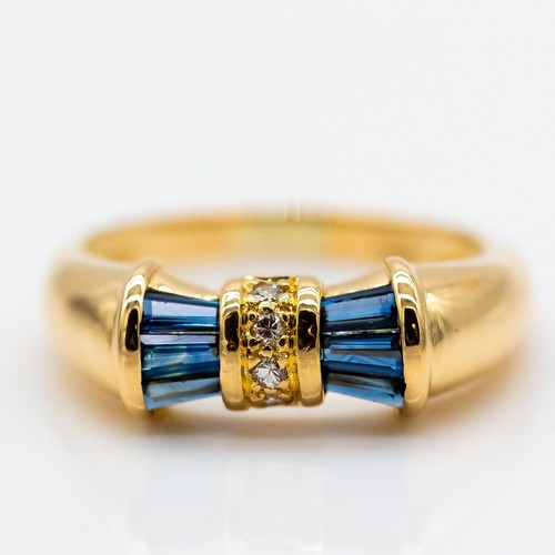 Anello 750 18k diamanti - 750/18k, circa