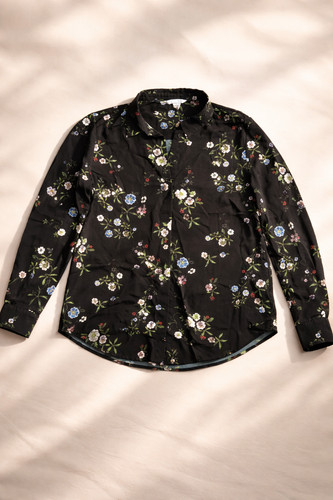 Camicia floreale nera - h&m,