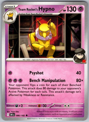 Team rocket hypno 080 182 - rocket's, 080/182