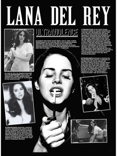 Poster collage musica - lana, del