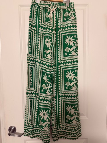 Pantalone largo mon renn rosas - pantalone,
