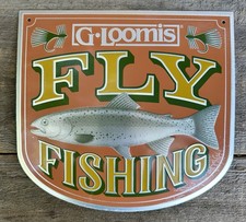 Insegna in metallo G-Loomis pesca a mosca trota nuova! RARO