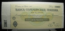 Assegno Taglio Fisso 100 Lire