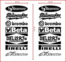 Kit adesivi stickers per moto sponsor tecnici carena auto tuning motocross quad