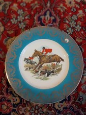 Piatto Decorativo Vintage Con Scena Di Caccia Alla Volpe