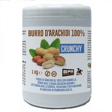 BPR Burro di Arachidi D'arachidi Crunchy 1000 g (1 Kg) Ricco di Proteine