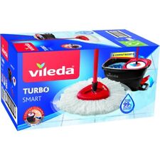 Vileda Turbo Smart Sistema Lavapavimenti secchio strizzatura a pedale + fiocco 