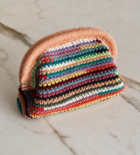 Borsa crochet multicolore - borsa,