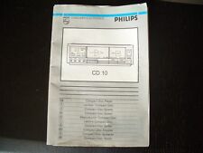 libretto istruzioni del PHILIPS CD 10 ! RARO !