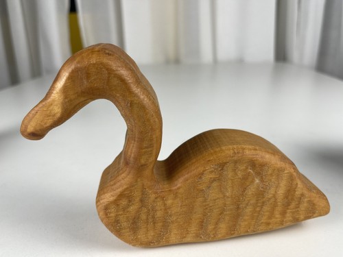 Statua legno anatra 5 - legno,