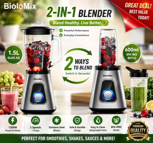 Standmixer glas 1300 watt - standmixer,