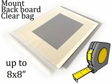 Montaggio su misura per foto quadro quadrato bordo conico fino a 8x8" 