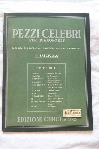 Pezzi celebri pianoforte - pezzi, x