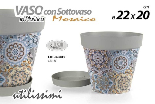 Vaso fioriera sottovaso - fioriera, +