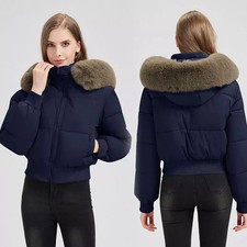 Piumino Corto Donna Blu Navy