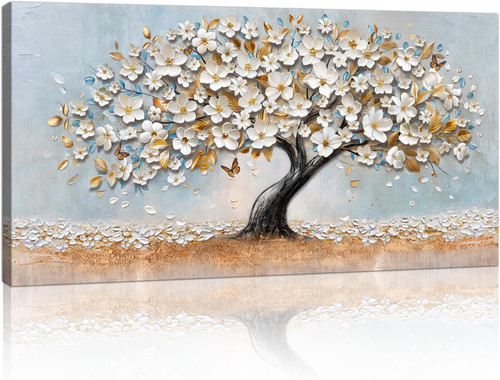 Bianco oro floreale ciliegio - floreale,