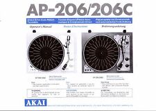Akai manuale di istruzioni user manual operator's manual per AP- 206/C Copy