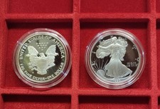 1990-S USA DOLLARO PROOF AMERICAN SILVER EAGLE 1 Oncia argento 999 specchio PP