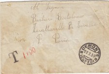 (B2114) b. da DEMONTE CUNEO del 1935 tassata blocco di 10 segnatasse c.10