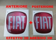 ADESIVO STICKER 3D 3M STEMMA FREGI LOGO FIAT DUCATO BAULE ANTERIORE + POSTERIORE